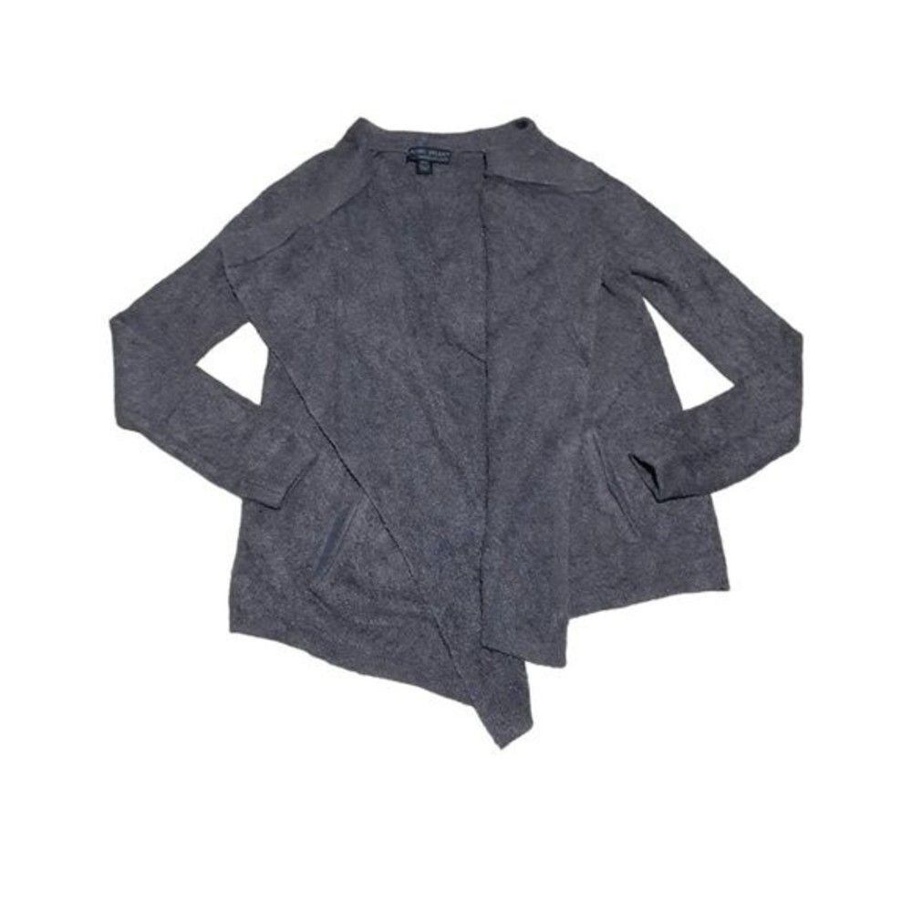 Barefoot Dream Bamboo Chic Open Cardigan With Pockets Grey Long Sleeves  XS/S